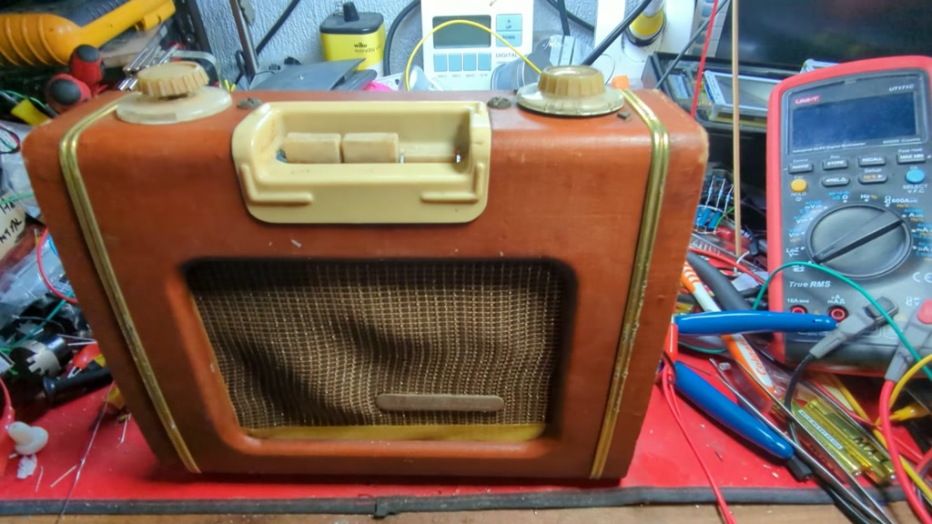 The radio back together and much cleaner